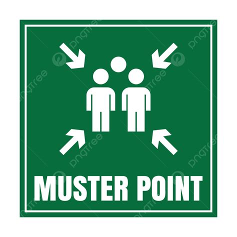 Muster Point Sign, Titik Kumpul, Assembly Point, Muster Point PNG and Vector with Transparent ...