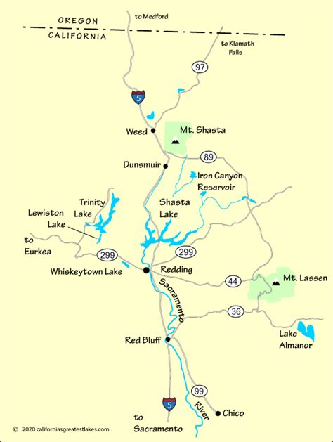 Shasta Lake Directions