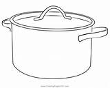 Cooking Pot Coloring Page  pot Easy Drawings Kitchen Drawing sketch template