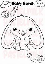 Cute Baby Bun Coloring Page  Etsy sketch template