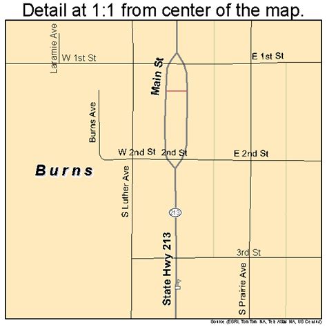 Burns Wyoming Street Map 5611265