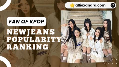 NewJeans Members Popularity Ranking 2023 - ALLIEXANDRA - FAN OF KPOP