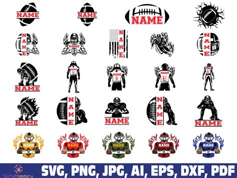 Football Player Svg Football Name Svg Football Svg Football - Etsy