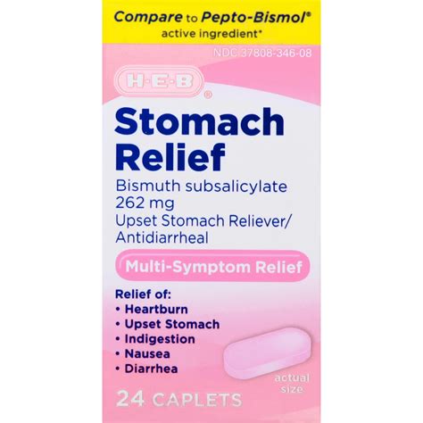 H-E-B Multi-symptom Stomach Relief Caplets - Shop Digestion & Nausea at H-E-B