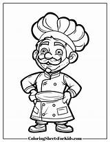 Chef Coloring Pages Free Printable Downloads  Sheets For Kids sketch template