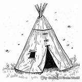 Tepee Coloring Pages  Free & Printable sketch template