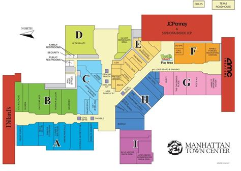 Manhattan Town Center shopping plan | Manhattan, Towns, Mall