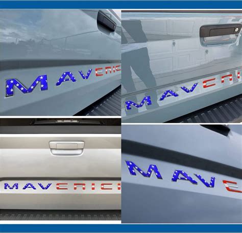 Ford Maverick 3D Raised Tailgate Inserts Letters accessories