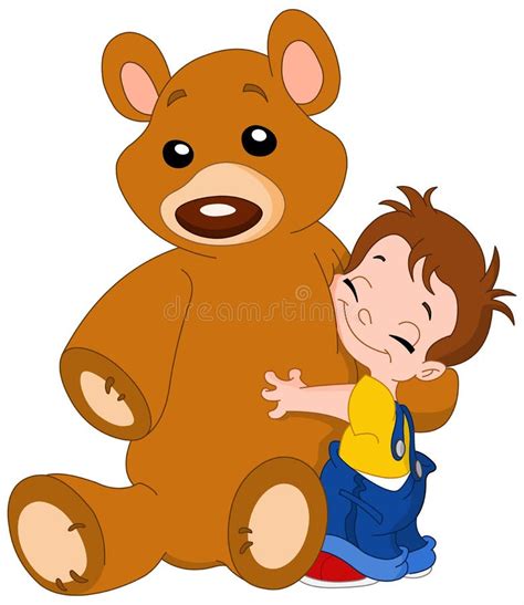 Kid hug bear stock vector. Illustration of embrace, cute - 14067164