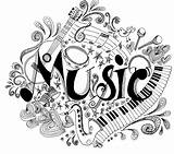 Printable Coloring Pages Music sketch template