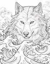 Sleeping Wolf Pack Coloring Pages sketch template
