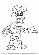 Learn How To Draw Nightmare Bonnie From Five Nights At Freddys  sketch template
