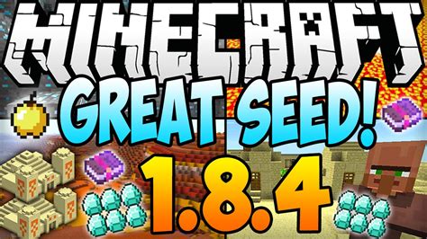 Minecraft 1.8.4 Seeds - 34 DIAMONDS, 3 VILLAGES, 2 DUNGEONS, 4 TEMPLES ...