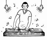 Dj Turntable Coloring Pages Sketch Page sketch template