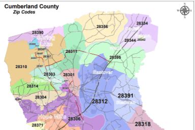 Cumberland County Zip Code Map