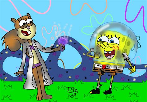 spongebob and sandy - Spongebob Squarepants Fan Art (36622889) - Fanpop