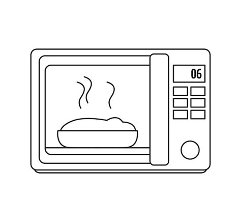 Microwave Clipart Black And White