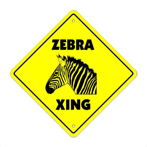 Buy Zebra Crossing Sign Zone Xing | Indoor/Outdoor | 14" Tall Plastic Sign new african zoo ...