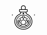 Magical Potion Bottle Coloring  Page sketch template