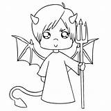 Angel And Devil Coloring Pages sketch template