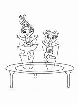 Trampoline coloring pages  Creations sketch template