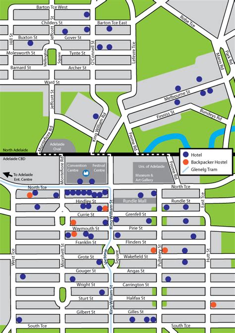 Adelaide Tourist Attractions Map - Tourist Destination in the world