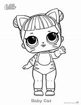 LOL Surprise Doll Coloring Pages Series 1 Baby Cat  Free Printable sketch template