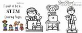 I Want To BeSTEM Coloring Pages  Year Round Homeschooling sketch template