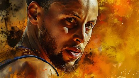 Stephen Curry in Yellow - 4K HD Basketball Desktop Wallpaper