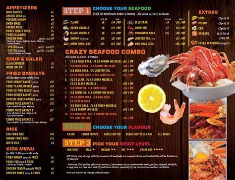 Menu at Yummy Crab (Omaha) restaurant, Omaha