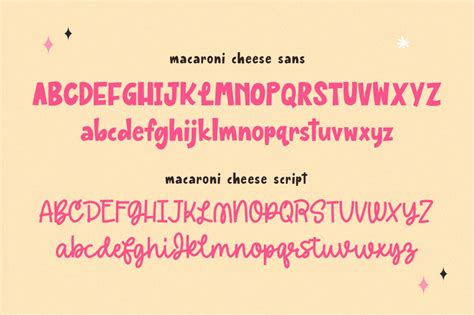Macaroni Cheese Font Duo - Design Cuts