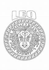 Leo Zodiac Coloring Sheet Pages sketch template