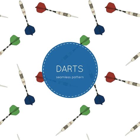 Premium Vector | Set of darts, seamless pattern.