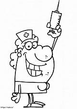Krankenschwester Mit Spritze ausmalbilder sketch template