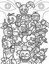 Coloriage Les Animatronics En Chibi Dessin Gratuit à Imprimer sketch template
