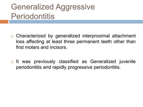 Aggressive Periodontitis