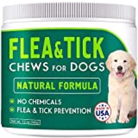 Chewable Flea and Tick Treats for Dogs - Made in USA - Natural Flea and Tick Solution - Bacon ...