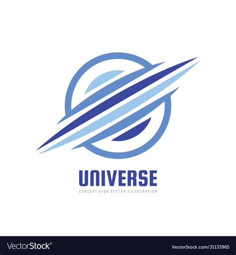 Universe - concept business logo template Vector Image