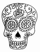 Sugar Skull Coloring Pages Free Printable PDF sketch template