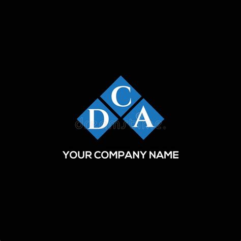 DCA Letter Logo Design on BLACK Background. DCA Creative Initials ...