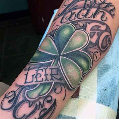 50 Shamrock Tattoo Designs For Men - Ireland Ink Ideas