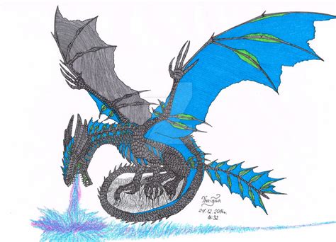 Bluefire Dragon by Thaigra on DeviantArt