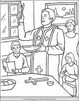 House Blessing Coloring Page  TheCatholicKidcom sketch template