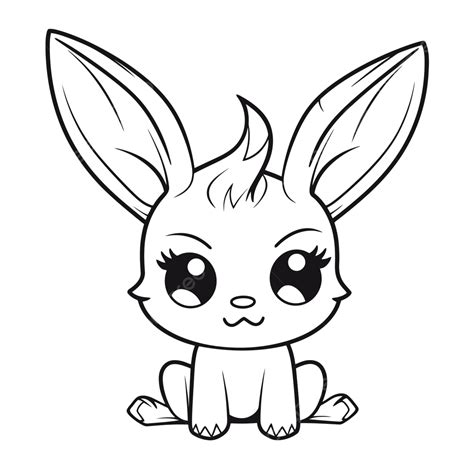 Cute Bunny Coloring Page Outline Sketch Drawing Vector Jackalope | My XXX Hot Girl
