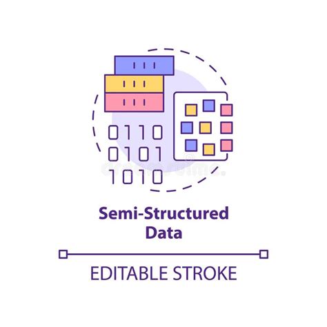 Semi-structured Data Concept Icon Stock Vector - Illustration of structured, information: 247778787