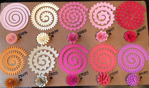 the different paper flowers you can make with the Cricut Flower Shoppe Cartridge, plus the ...