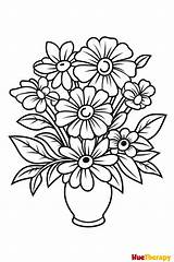 Flower coloring pages – Artofit sketch template