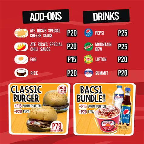 Ate Rica’s Bacsilog Menu & Updated Prices in Philippines 2024