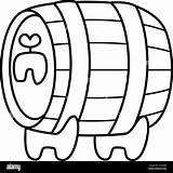 Keg Coloring Page sketch template