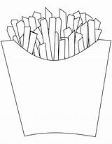 French Fries coloring Page  ColouringPages sketch template